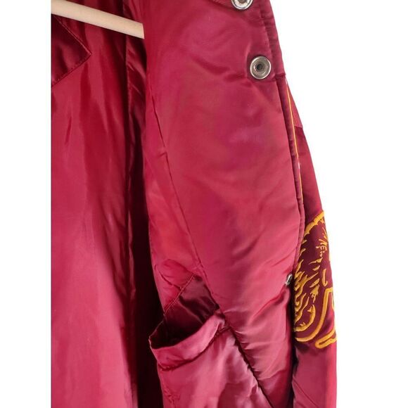 Vtg Colosseum USC Satin Bomber Insulated Varsity Jacket Mens 2XL Red Yellow Logo - Picture 5 of 16